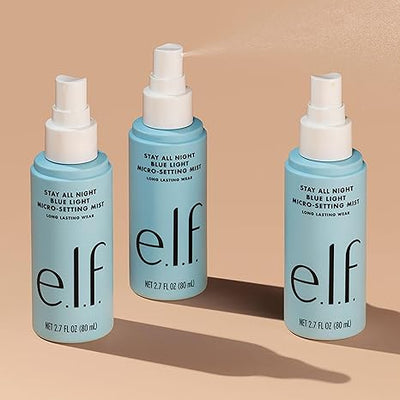 e.l.f. Stay All Night Blue Light Micro-Setting Mist, Setting Spray & Skin Refresher For A Matte Finish, Reduces Blue Light Transmission