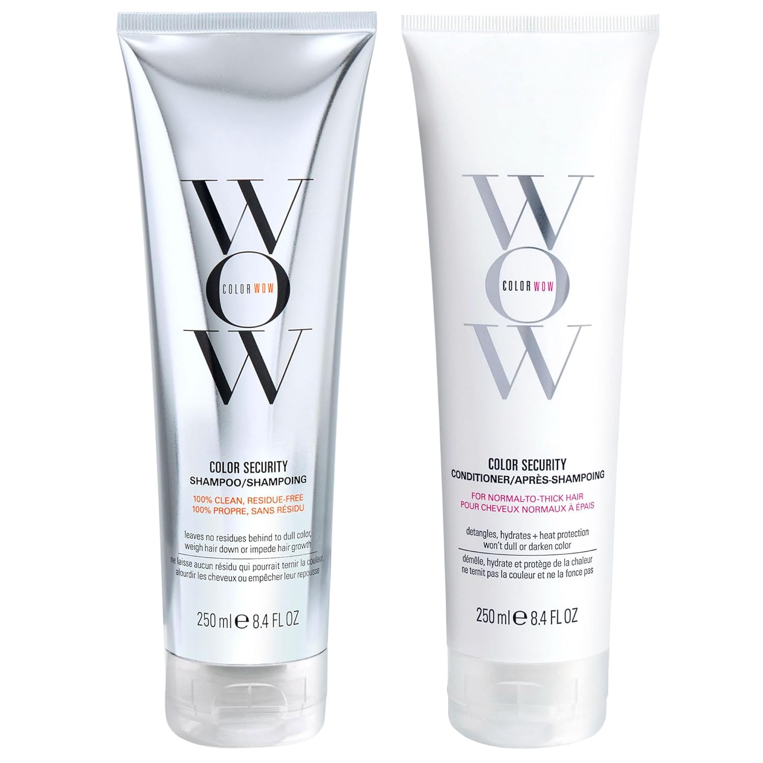 COLOR WOW Dream Clean Duo - 100% clean, sulfate-free COLOR SECURITY SHAMPOO and weightless COLOR SECURITY CONDITIONER| Achieve Super Glossy, Hydrated Hair