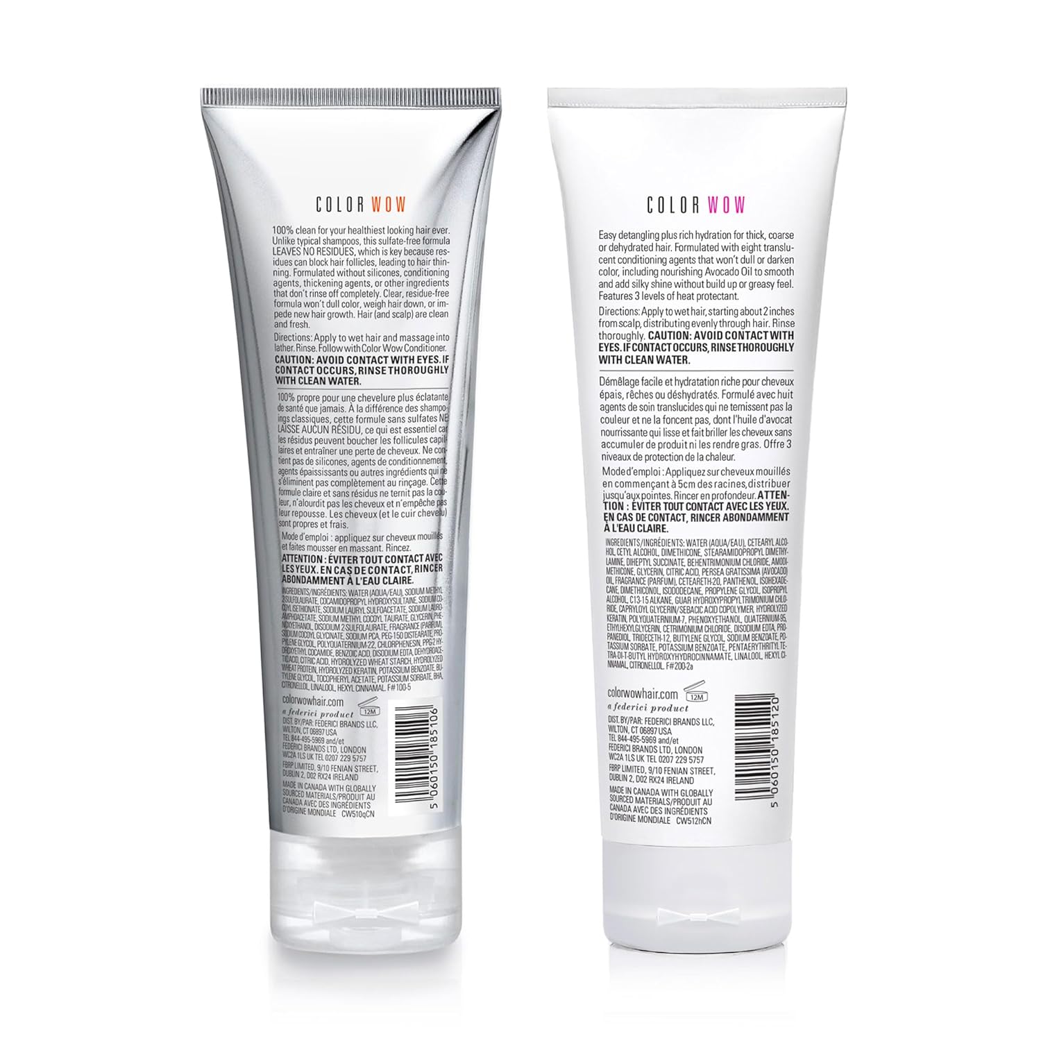 COLOR WOW Dream Clean Duo - 100% clean, sulfate-free COLOR SECURITY SHAMPOO and weightless COLOR SECURITY CONDITIONER| Achieve Super Glossy, Hydrated Hair