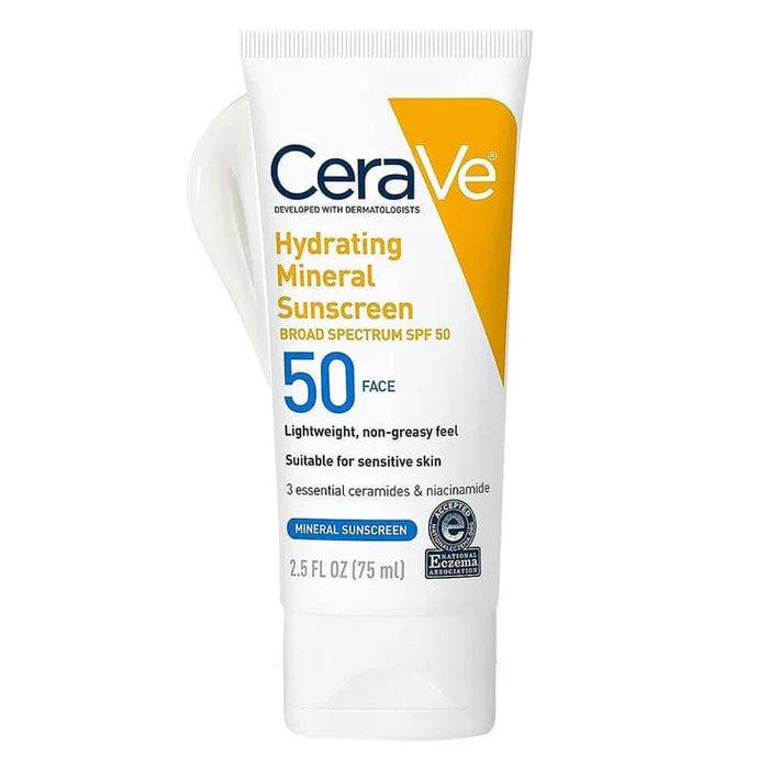 CeraVe Hydrating Mineral Sunscreen SPF 50 Face Lotion