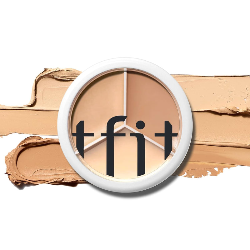 TFIT Multi-Use Pot Concealer - Triple Palette | High-Pigmented, Full Coverage & Crease-Proof