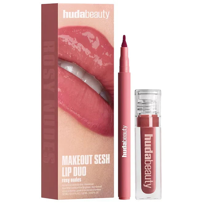 Huda Beauty Make Out Sesh Lip Stain and Lip Gloss Duo