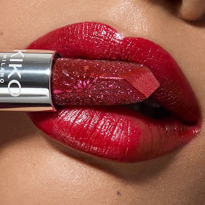 Kiko Snow-Kissed Holiday Sparkly Peaks Lipstick